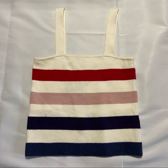 Moon & Madison Stripes Knit Tank Medium - Picture 2 of 7